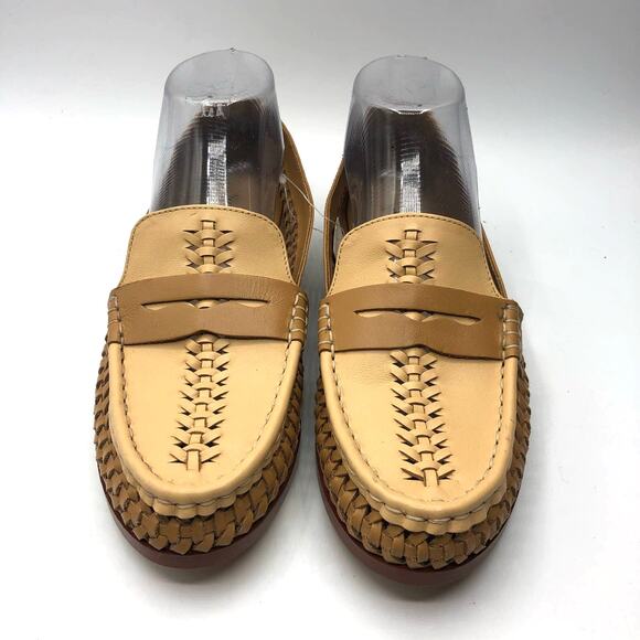 Anthropologie Pilcro Woven Leather Loafers Brown US 7 - Picture 5 of 12